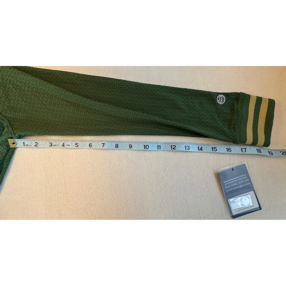 NUYU State of Mind Colorado State Rams Mesh Green Sweatshirt Sz L $76